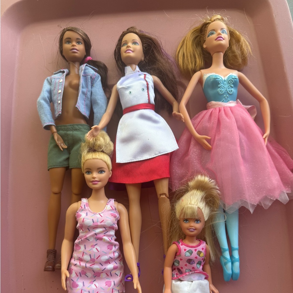Fashion Doll Set with Pink and Blue Outfits
